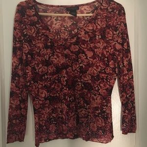 Beautiful sheer Express top with gliitters